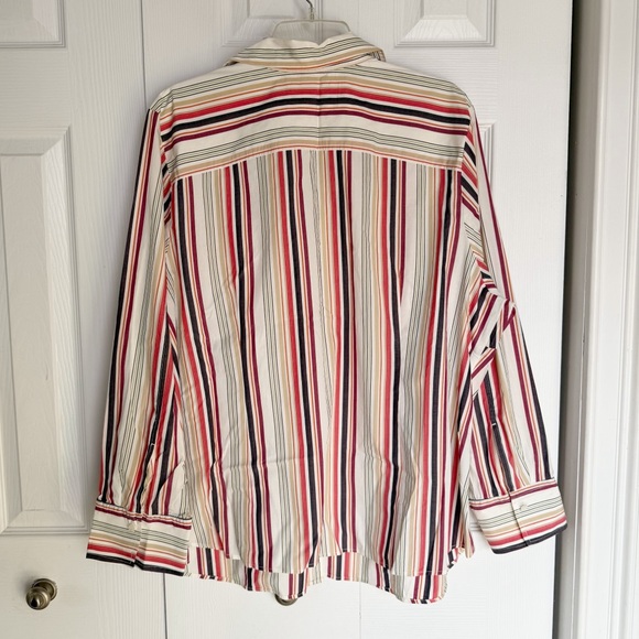 Women’s Plus Size 22 Striped Shirt Tommy Hilfiger Long Sleeve - Picture 2 of 16